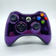 Original Microsoft Xbox 360 Controller Chrome Series Purple Rare OEM