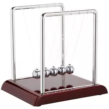 Newton's Cradle Swinging Balls Pendulum for Relief and Decor, 7x6x7 In