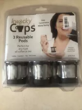 Kwicky Cups 3 Reusable Pods For Single Use Coffee Makers