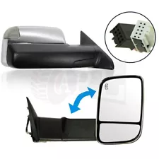 ?Power Heated Turn Signal Puddle Light Tow Mirrors For 2009-2015 Dodge Ram