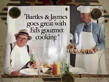 Bartles & James Wine Cooler Goes Great With Ed Cooking Vintage Poster 26” x 18’