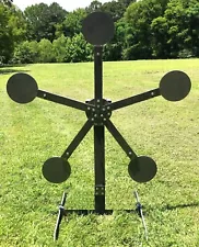 AR500 Portable Texas Star “No Weld” Reactive Steel Shooting Target - 8in Paddles