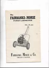 Fairbanks Morse Vintage Lawnmower Instruction Booklet