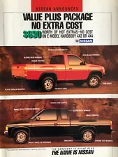 Vintage 1987 Nissan pickup truck 4x4 original color ad