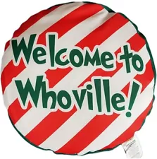 XMAS SALE PRINTED CUSHION GRINCH WELCOME WHOVILLE CUSHION SIZE FOR KIDS 35x35cm