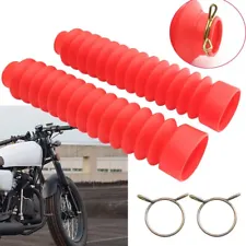 2X Motocycle Front Fork Cover Boots Shock Dust Protector Absorber Gaiters Sleeve (For: More than one vehicle)