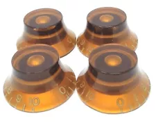 True Custom Shop®Vintage Style Amber Embossed Top Hat Knobs For Gibson Les Paul