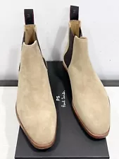 NWB PAUL SMITH “GERALD” SUEDE CHELSEA BOOTS SIZE 9 SAND — *SUMMER SALE*