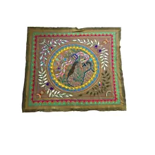 TRADITIONAL SHIPIBO AYAHUASCA VIBRANT AND COLORFUL TAPESTRY WALL HANGING