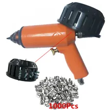 1000Pcs Snow Tire Stud Screw Spikes Nail+ Pneumatic Air Pressure Gun Tool Set