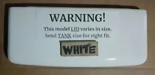 WHITE! SEE CHART! Crane 222 3-222 3-35-001 4-35-001 3-652 9-652 toilet tank lid