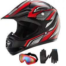 ILM Seller Refurbish Youth Kids ATV Motocross Helmets Goggles&Gloves DOT S&M B07