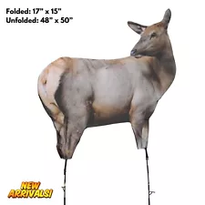 Realistic Cow Elk Decoy Lightweight Folding for Bull Elk Hunting Spot & Stalk