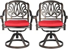 KAKAYA Patio Swivel Chairs Set of 2 Rocker Chairs Furniture Outdoor Dining Chair