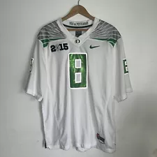 Nike Team Oregon Ducks #8 Marcus Mariota Stitched White Jersey Men's Extra large