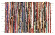 Chindi Woven Cotton Blend Rag Rug 20" x 32" Multi-Color