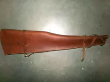 UNBRANDED 34" LEATHER RIFLE GUN SCABBARD CASE FOR ATV / HORSE STAMPED 2301 24