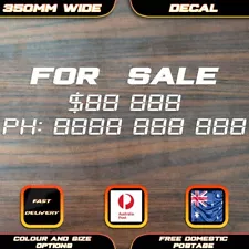 For Sale Sticker Decal with price and phone number. Choice of colour. JDM Euro