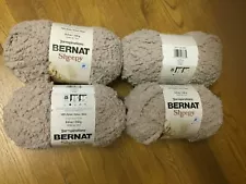 Bernat Sheepy Yarn-8.8 oz Skein-Bunny Brown, 4Skeins