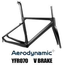 Aerodynamic Carbon Fiber Road Bike Frame 700*28c Bicycle Frameset Ultralight