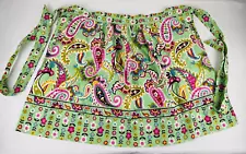 Vera Bradley Cotton Half Apron Tutti Frutti Paisley Floral Pockets One Size