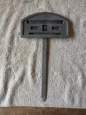 Temporary 15” Grave Marker Vintage w/ Letters Metal Stake Halloween Decor VTG