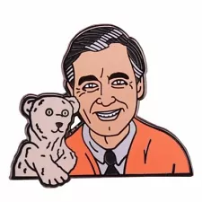 Mr Rogers Puppet 90s Kids Enamel Clutch Pin Retro Style Video Game Collectible