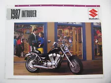 Mag Suzuki-1987 Intruder-Cruisers-Motorcycle-Literature Dealer Sales Brochure 87