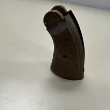 Vintage Smith & Wesson Checkered grips for Square Butt frame w/dimensions