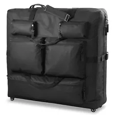 Portable Massage Table Carry Case with Wheels and Storage Pockets