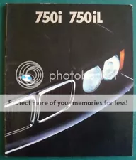 BMW 750i & 750iL LF Car Sales Brochure Feb 1989 #9 11 07 11 21 2/89 VM