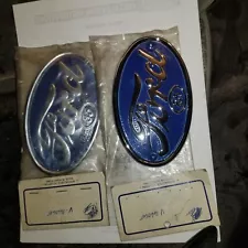 1938 1939 FORD PICKUP TRUCK 85 EMBLEM FLATHEAD V8 HOOD BADGES PAIR