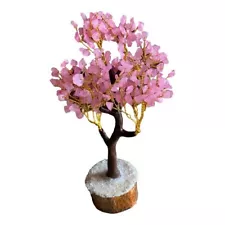 Rose Quartz Gemstone Tree , Crystal for Positive Energy, Money Tree