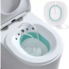 Foldable Sitz Bath For Toilet Seat, Sitz Bath for Hemorrhoids, Postpartum Care