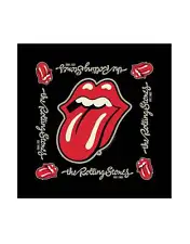 The Rolling Stones Bandana Established 1962 Band Logo Official Black 21in x 21in