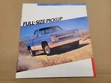 1986 Chevy Full Size Pickup C10 Dealership Sales Brochure Catalog Booklet Book