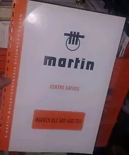 MARTIN DLZ 502-602-702 CENTRE LATHES Sales Catalog Book Manual MACHINIST TOOL