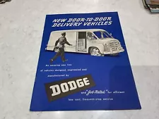 1949 Dodge Truck Door To Door Delivery Vehicles Sales Brochure Original