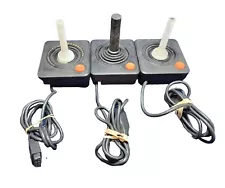 Lot of 3 OEM Authentic Original Atari 2600 Joystick Controllers Accessory