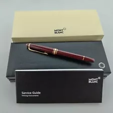 NEW Montblanc Gold Finish Meisterstuck Classique Luxury Red Rollerball Pen 163