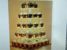 Vdomus 5 Tier Acrylic Cup Cake Stand Display Tower With Led String Lights