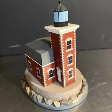 Lighthouse Wooden Hand Made Replica Figure Stepping Stones Nautical Decor Rocks