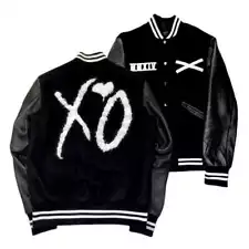 Black Weeknd XO Varsity Premium Wool Varsity Jacket