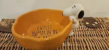 Rae Dunn Snoopy Peanuts Cutest Pumpkin In The Patch Snack Or Dog Bowl For Fall