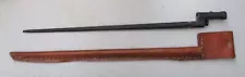 Russian M1891/30 Mosin Nagant Rifle Socket Bayonet with a Leather Scabbard