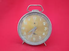 Rare Vintage Old Repeat Alarm Golden Dial Clock- Vikrant Brand India Collectible