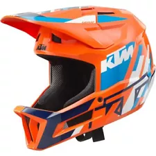 KTM PowerWear Kid's Gravity eDrive Helmet - Orange/Blue, Medium