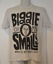 Biggie Smalls For Mayor The Rap Slayer Notorious BIG White T Shirt Size M