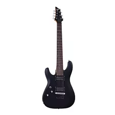 Schecter C-7 Deluxe Left Handed Electric Guitar Satin Black