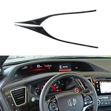 For Honda Civic Coupe 2013-2015 Carbon Fiber Above Speedometer Panel Cover Trim (For: 2013 Honda Civic)